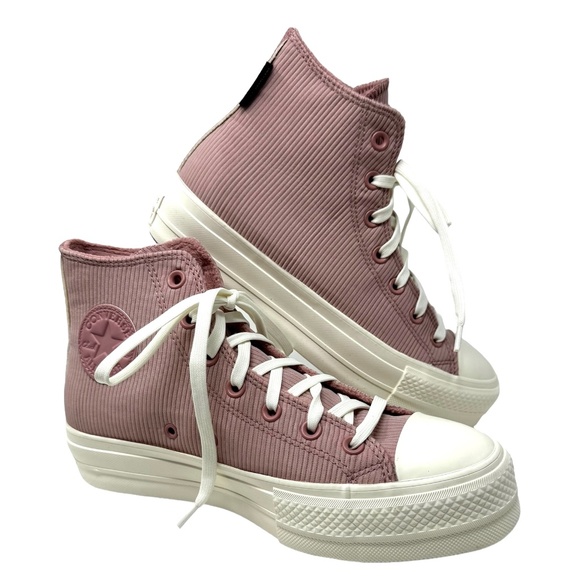Converse Ctas Lift Counter Climate Platform Hi Sneaker Women Pink Canvas A06148C - Picture 1 of 9